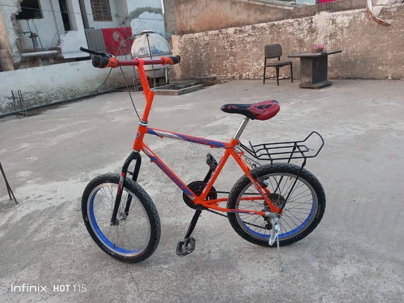 phoenix cycle genuine orange colour no weld genuine frame and stickers 2