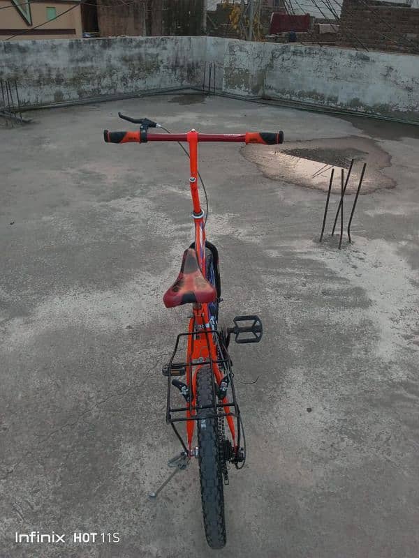 phoenix cycle genuine orange colour no weld genuine frame and stickers 5