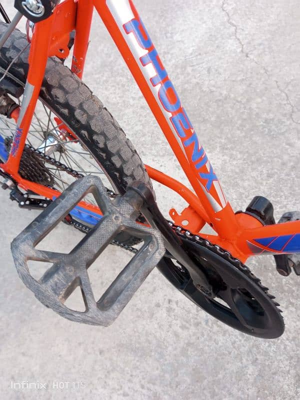 phoenix cycle genuine orange colour no weld genuine frame and stickers 8