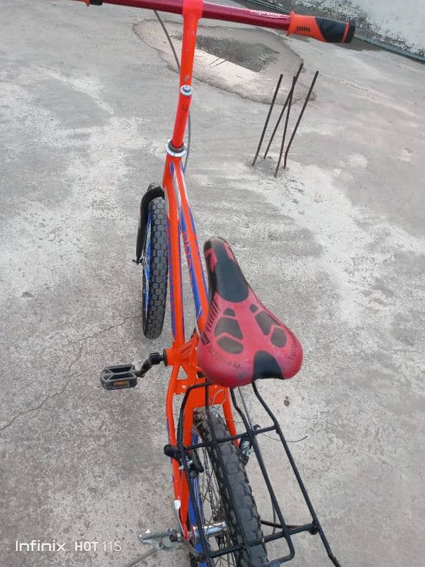 phoenix cycle genuine orange colour no weld genuine frame and stickers 9