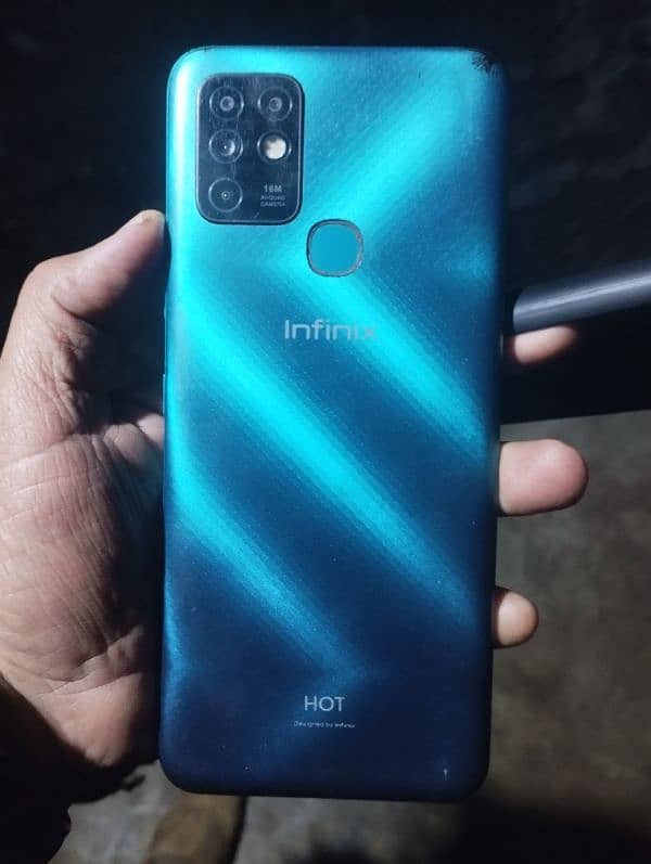 infinix hot 10 4gb 64gb with box and charge only touch shesa toota h 3