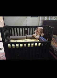 wooden baby cot