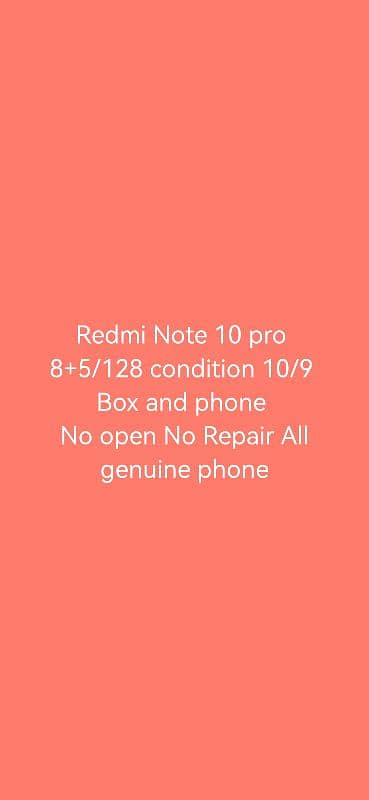 Redmi note 10 pro 10/9 0