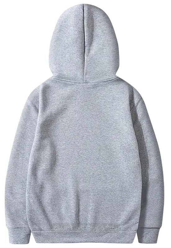 Men's Cotton Plain Round Neck Hoodie - 1 Pc, Stylish Grey Casual Wear 1