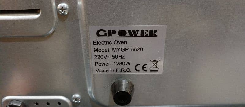 Electric oven g power untouched & unused 11