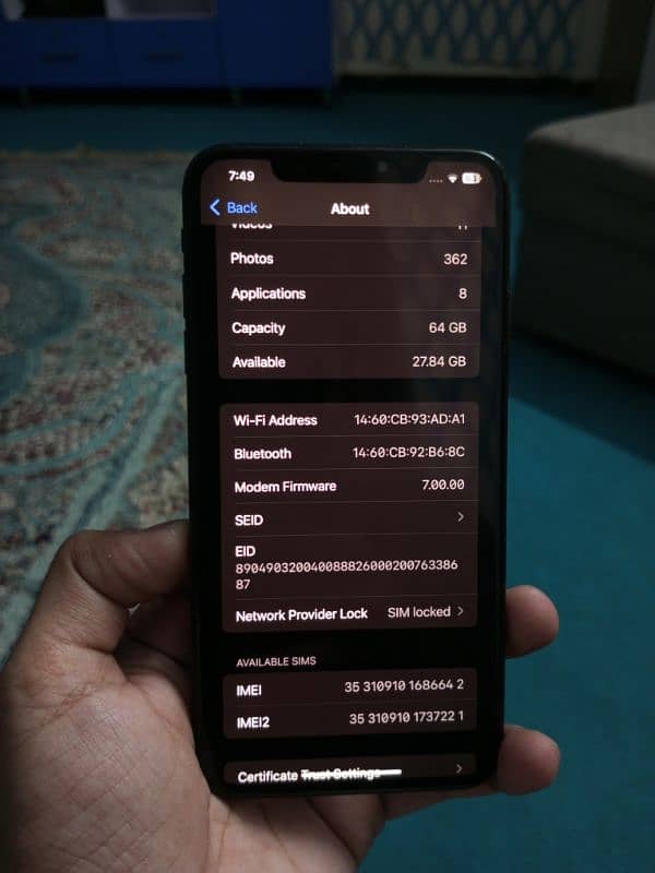 iPhone XS Max | 64 GB | Non PTA JV | 81% Battery Health 8