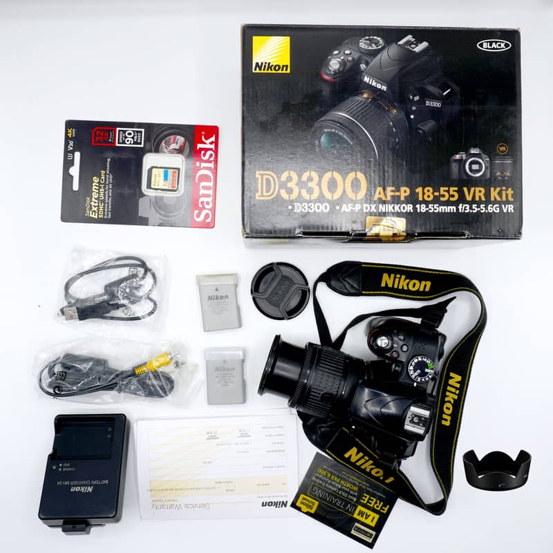 HD1080p DSLR Nikon D3300 Body with Lens VR 18-55mm Lens 0