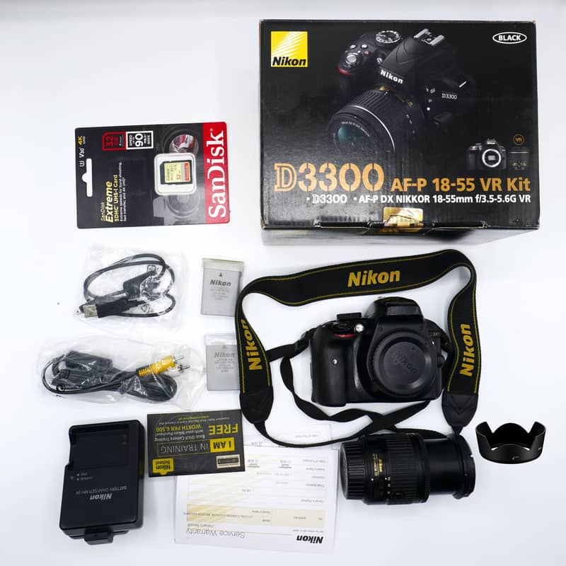 HD1080p DSLR Nikon D3300 Body with Lens VR 18-55mm Lens 3