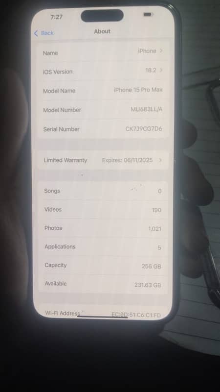 iPhone 15 pro max 256gb nonpta jv with box 4