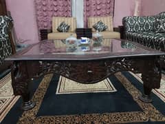 woden  luxuary chinioti center table and two side tables for sale