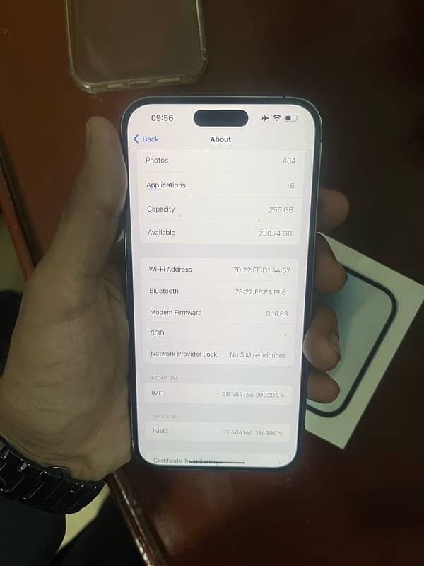 Iphone 14pro max 256gb non pta FU 5