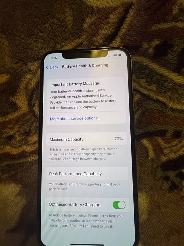 IPHONE X 64 GB 73 BATTERY HEALTH USED 3