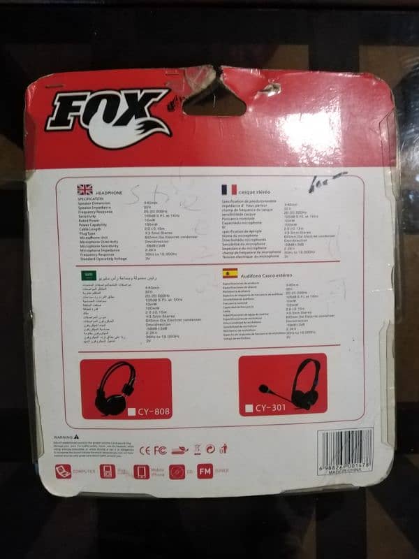 Fox Company Headphone Clear Sound Condition 9/10 3