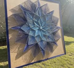 String Art in Blue Ombre