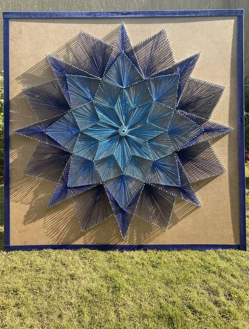 String Art in Blue Ombre 1