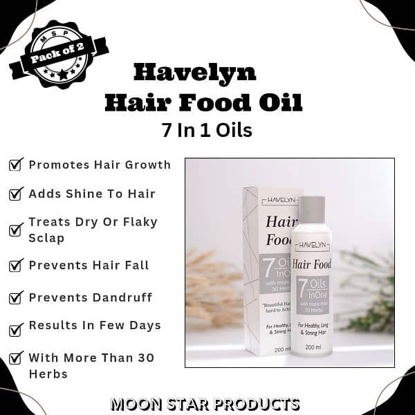 Hair food oil_ 200ml_2pcs_prevent hair fall & dandruff ,add shine 0