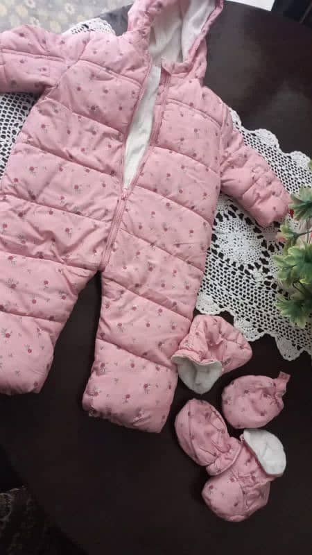 baby girl romper 1 time used with free soft shoes 2