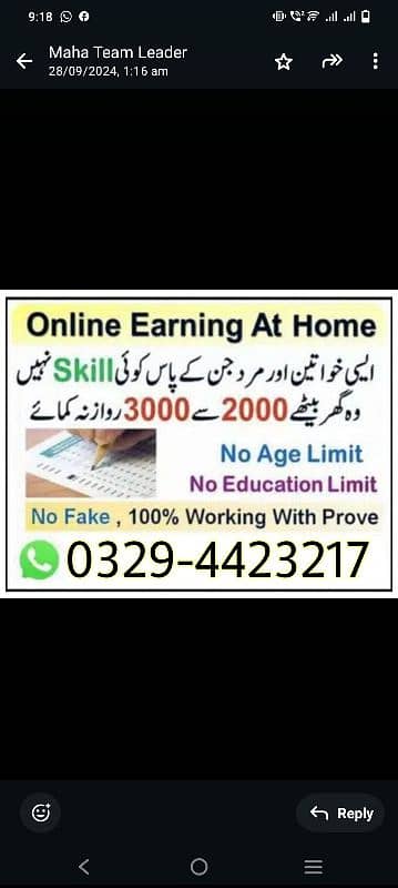 Online job at Home/Part Time/Data Entry/Typing/Assignments/Teaching 0