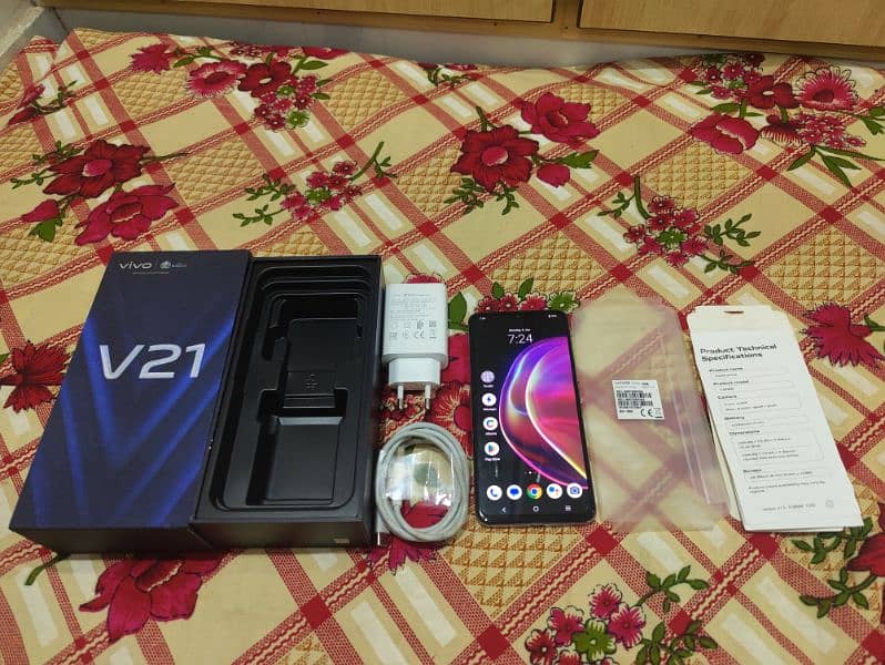 Vivo V21 With Box 8+4gb/128gb 64mp back/44mp front Smartphones 0