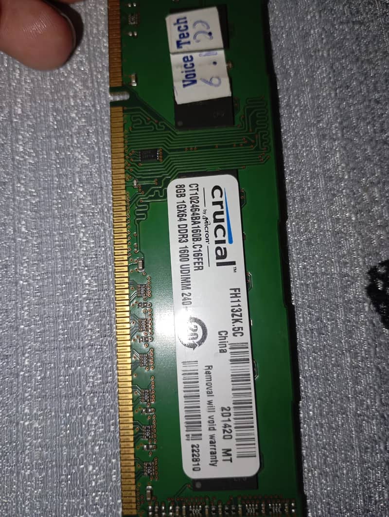 RAM 8GB DDR3 1600 mHz 3