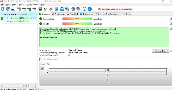 Samsung SSD-860 PRO Health:100% performance:100% condition:10/10 1