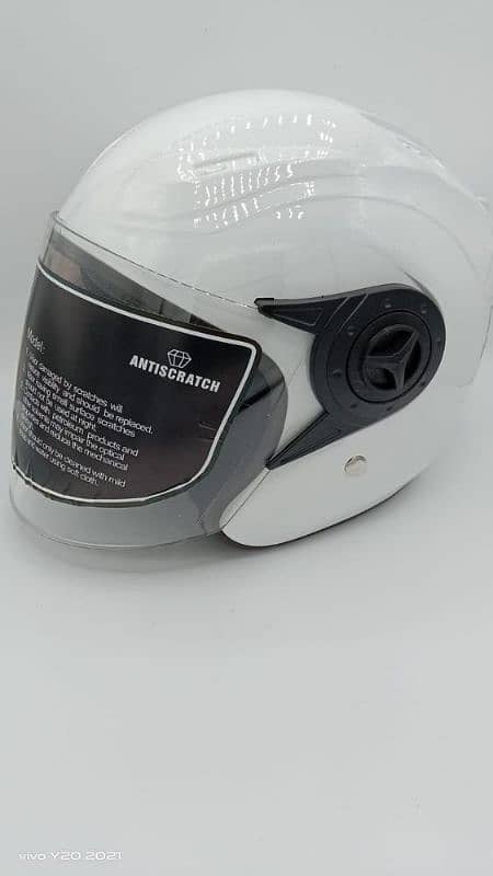 Brand New half face motorcycle helmet white 2