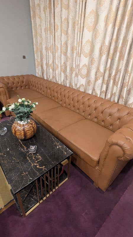 Leather sofa with lifetime foam guarantee 1