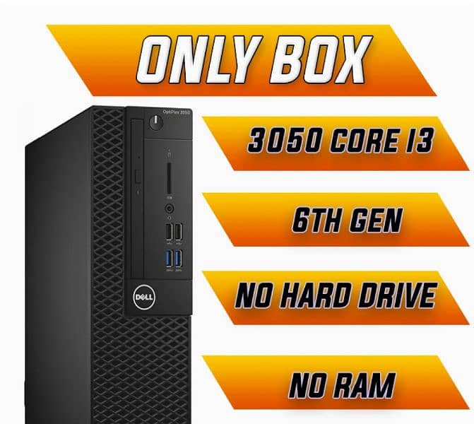 Desktop Barebone,3050 SFF PC, core i3 6th Generation, Only box 1