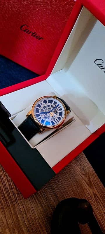 Cartier Skeleton Automatic Gents wrist watch Box packed 6