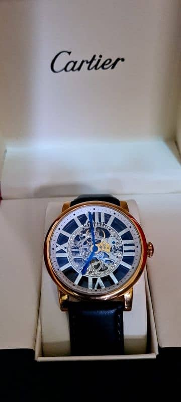 Cartier Skeleton Automatic Gents wrist watch Box packed 8