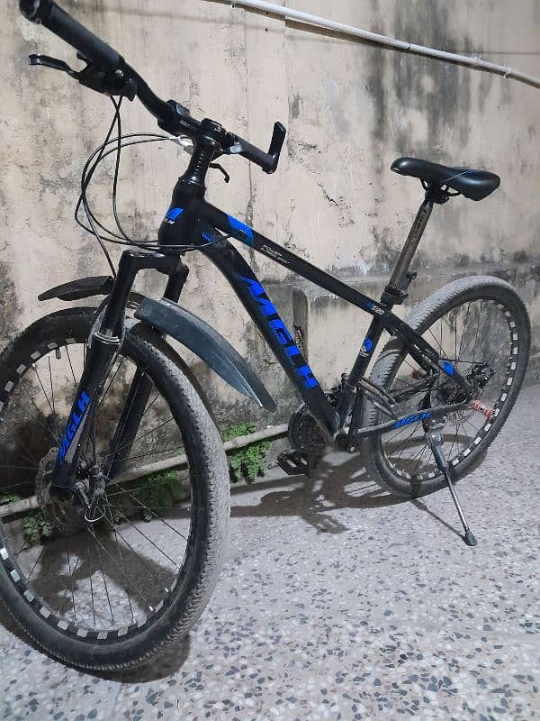 black and blue mtb cycle 0