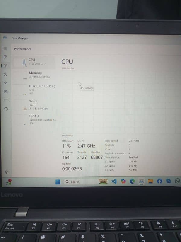 Lenovo T470s core i7 6th Generation 20GB DDR4 Ram 10