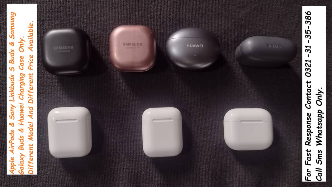 apple airpods sony samsung galaxy buds charging case available 2