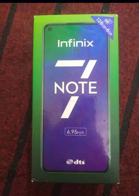 infinix NoTe 7 (6GB Ram 128+6gb Memory fingerprint Bss Nai calte 3