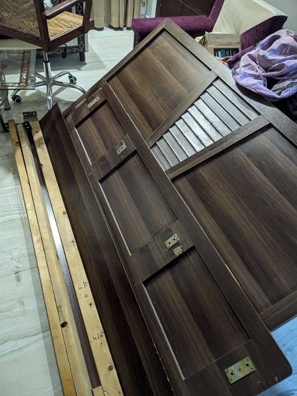 Wooden Bed with Dressers 1