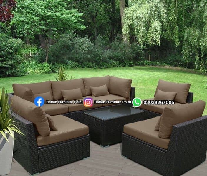 Outdoor Rattan sofa set Best quality garden rooftop patio 5