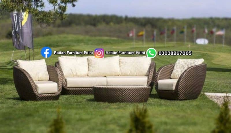 Outdoor Rattan sofa set Best quality garden rooftop patio 10