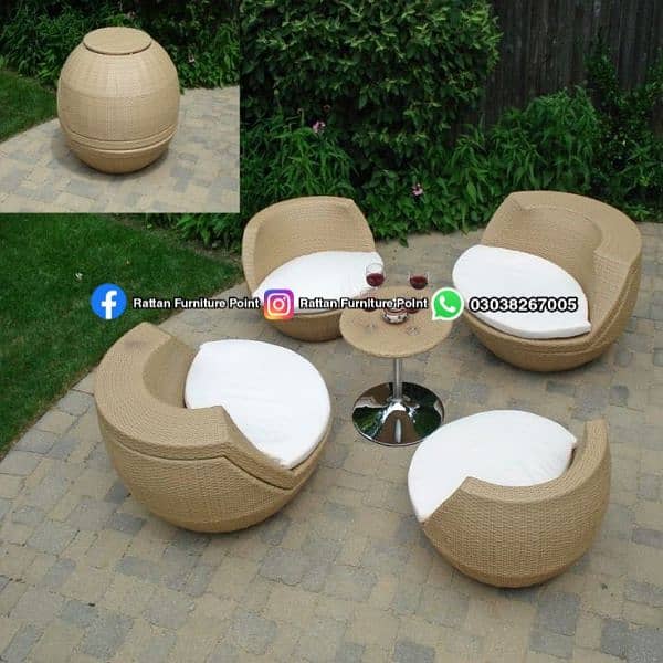 Outdoor Rattan sofa set Best quality garden rooftop patio 11