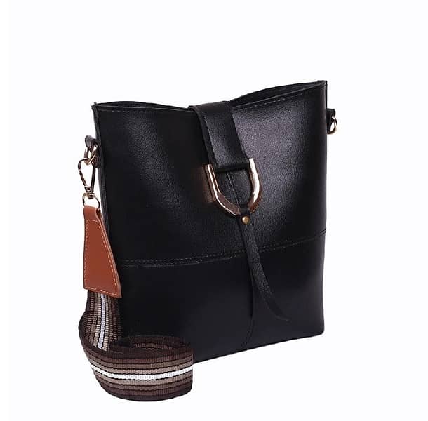 leather crossbody bag, black 1