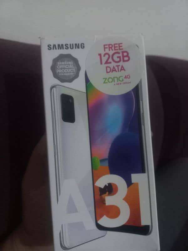 samsung A31 with full boxed 3