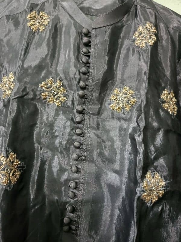 Men's Groom Designer Mehndi kurta With hand embroidery 3