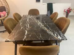 dinning table with 6 chairs