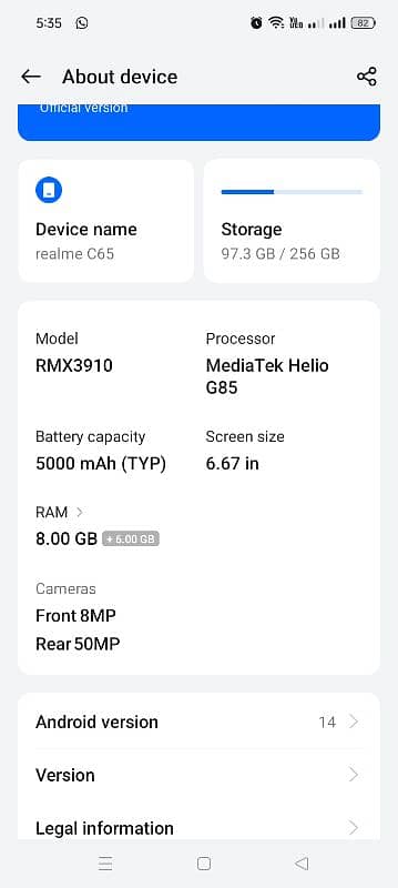 realme c65 condition 10/10 2