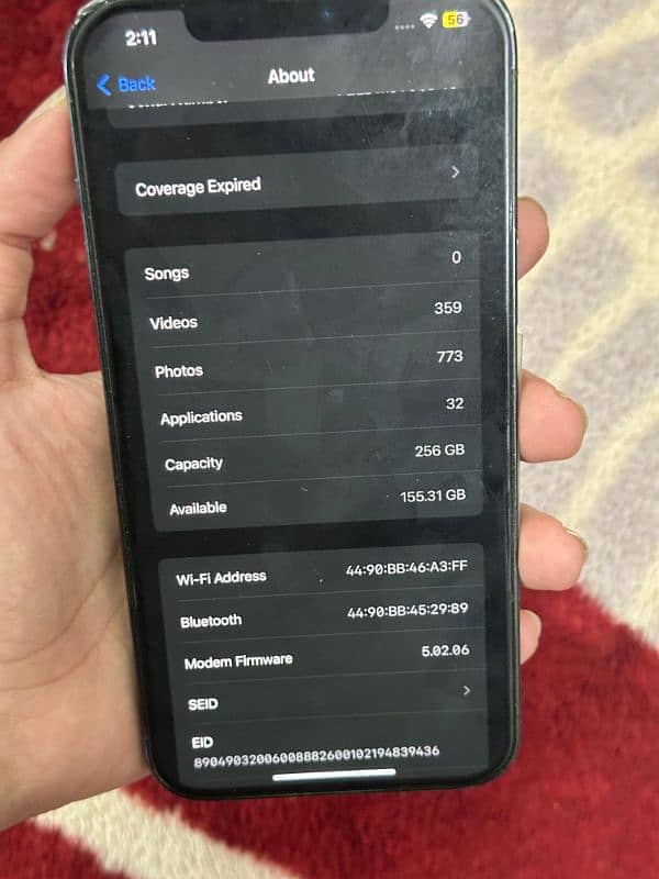 iphone 12 pro max jv 256 GB 97 battery health 12