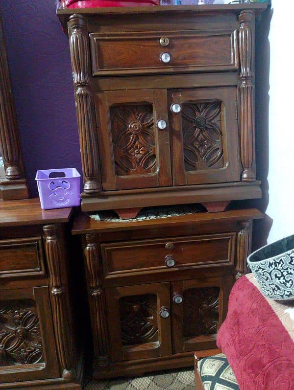 wooden bed set in chiniot design 1