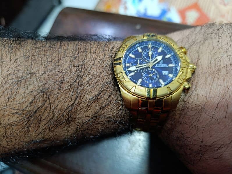 Original Festina Good Plated Stainless steel Chronograph date in 15000 4