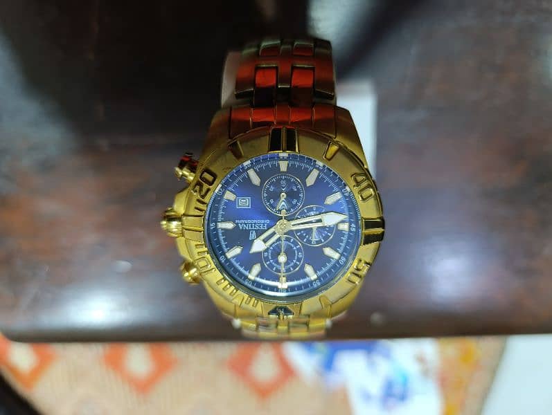 Original Festina Good Plated Stainless steel Chronograph date in 15000 19