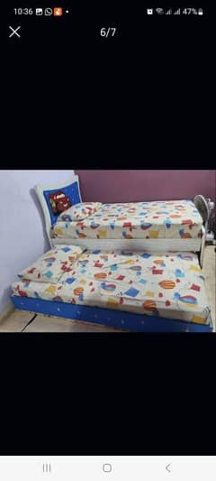 2 single bed n study table