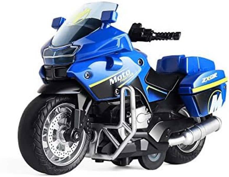 Police motorcycle toy - Blue color kids toy bike 0