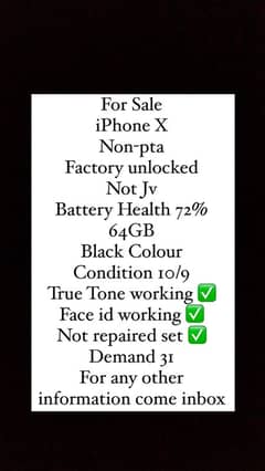 Iphone X non-pta at Best Price